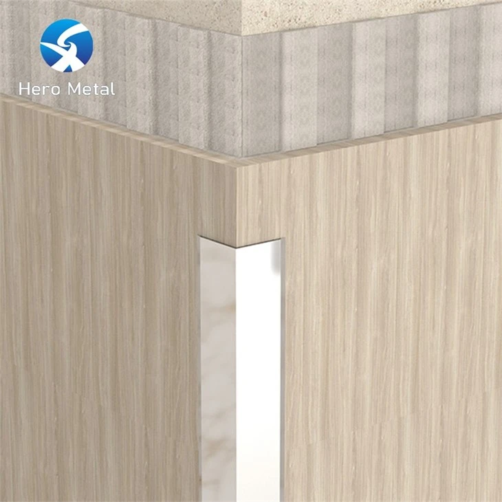 shiny silver corner tile trim corners
