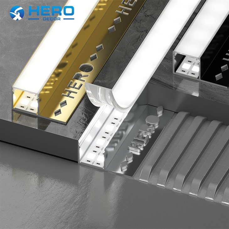 Tile in Aluminium Channel Extrusion Profile For Housing Led high quality